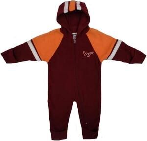 Virginia Tech Hokies NCAA Vintage Baby Fleece Coverall - 12 Months